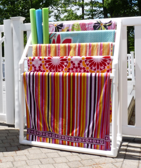 DIY: Pool Towel Rack and Storage Area